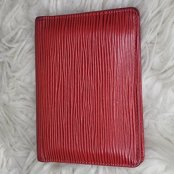 Louis Vuitton Red Epi card holder **Host Pick** - Picture 3 of 13